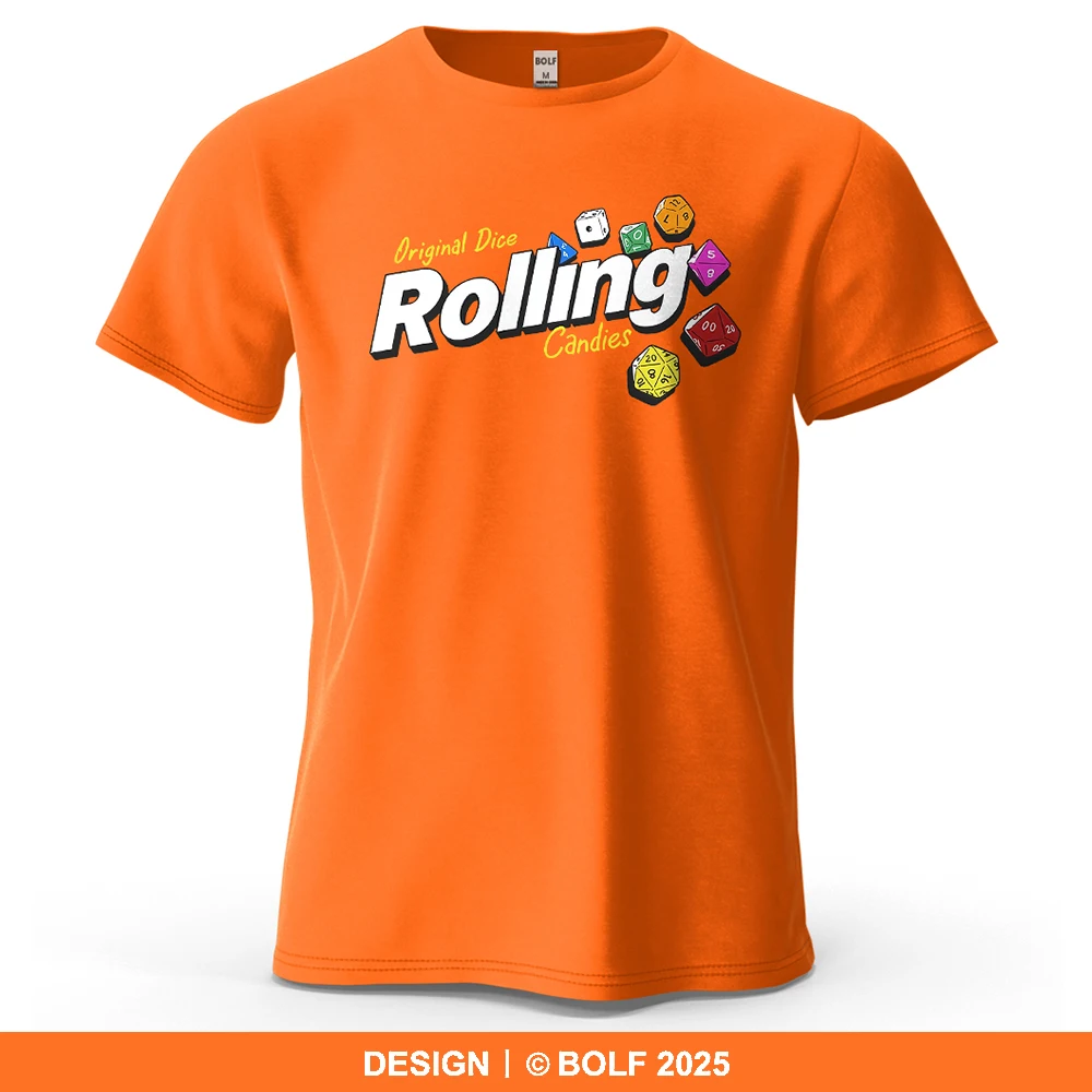 Herren-T-Shirt mit Würfelmotiv, Süßigkeiten-Motiv, 100 % Baumwolle, übergroß, kreativ, verspielte Grafik für Damen und Herren, Tops, T-Shirts, Streetwear