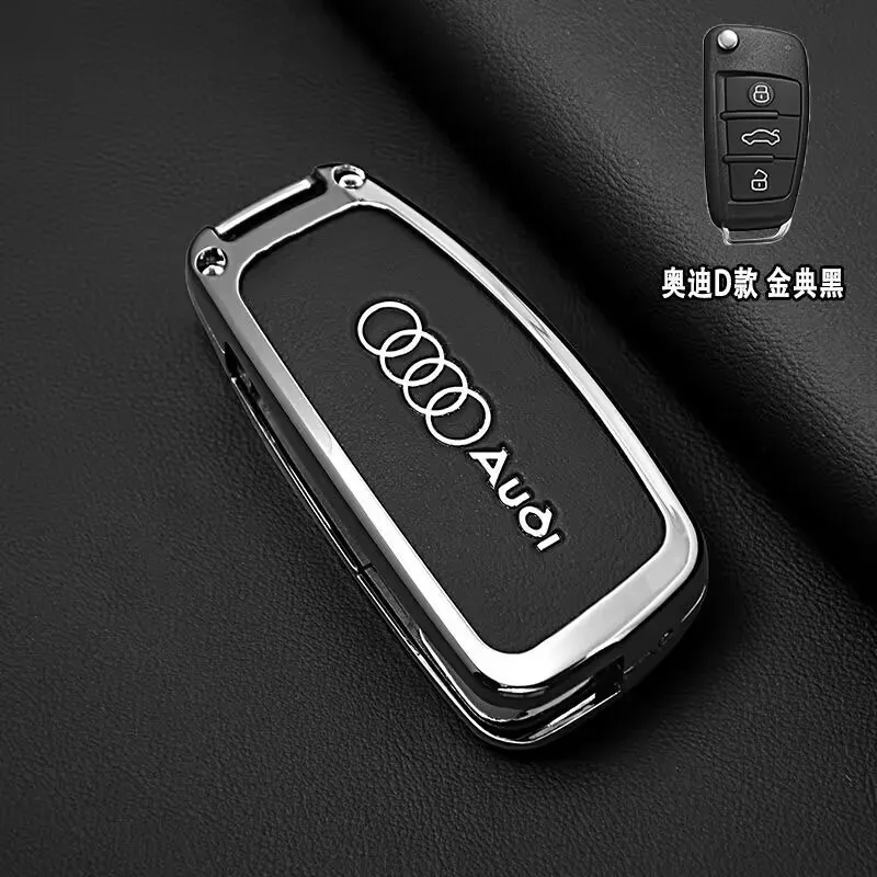 

Fashion Alloy For Audi A3 A4 A4L B5B6 B7 B8 B9 A5 A6 A6L C5 C6 Q3 Q5 Q7 S5 S7 RS3 TT Car Key Case Cover Protective Shell Sticker
