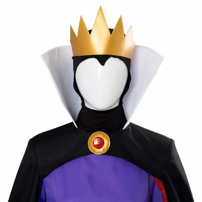 왕관을 쓴 악의 여왕 백설공주의 코스프레 의상, 할로윈 카니발 드레스