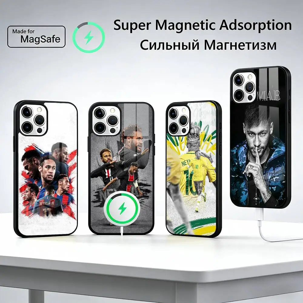 

N-Neymar Jr Football C-Cheer Phone Case For iPhone17,16,15,14,13,12,11 Plus,Pro Magnetic with Magsafe Wireless Charging