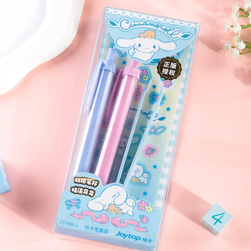 Imagem -06 - Sanrio Estacionária Guka Adesivos Pen Grupo Netural Caneta Gel Desenhos Animados Rollerball Pen Faça Você Mesmo Decorativa Material Escolar 12 Pcs