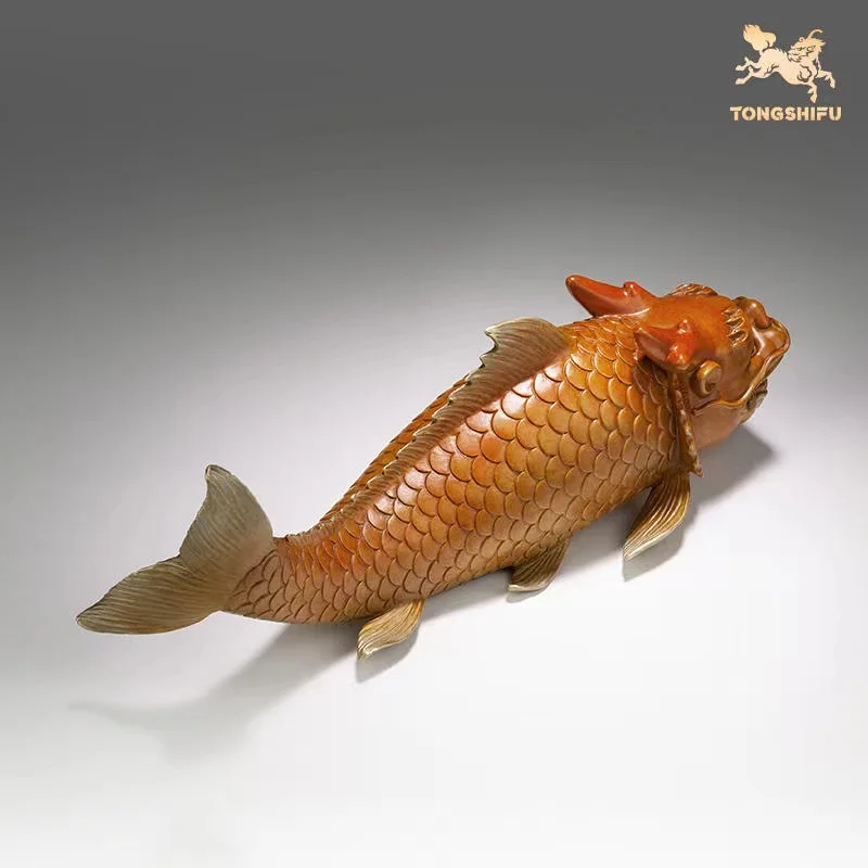 جنوب شرق آسيا متجر الشركة الأعمال تعويذة فعالة تجنيد المال محظوظ أروانا التنين الأسماك فنغ شوي تمثال النحاس