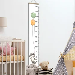 Cartoon Animal Cat Height Measurement Guage Meter Wall Hanging Decor for Children's Kids Interior Room Balloon Pig Growth Chart