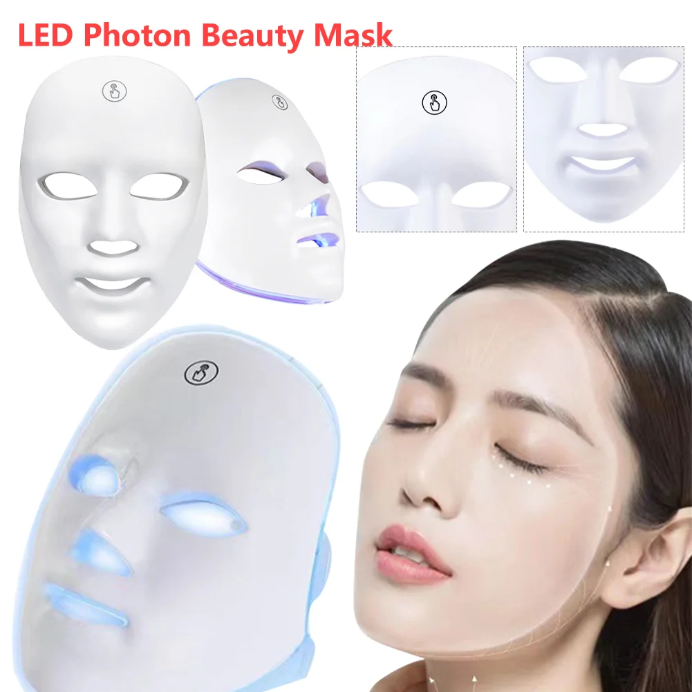 Advanced Photon Flexible Mask 7 Color LED Photon Beauty Mask Repair Damaged Skin Home Face Beauty Instrument Spots Acne Removing