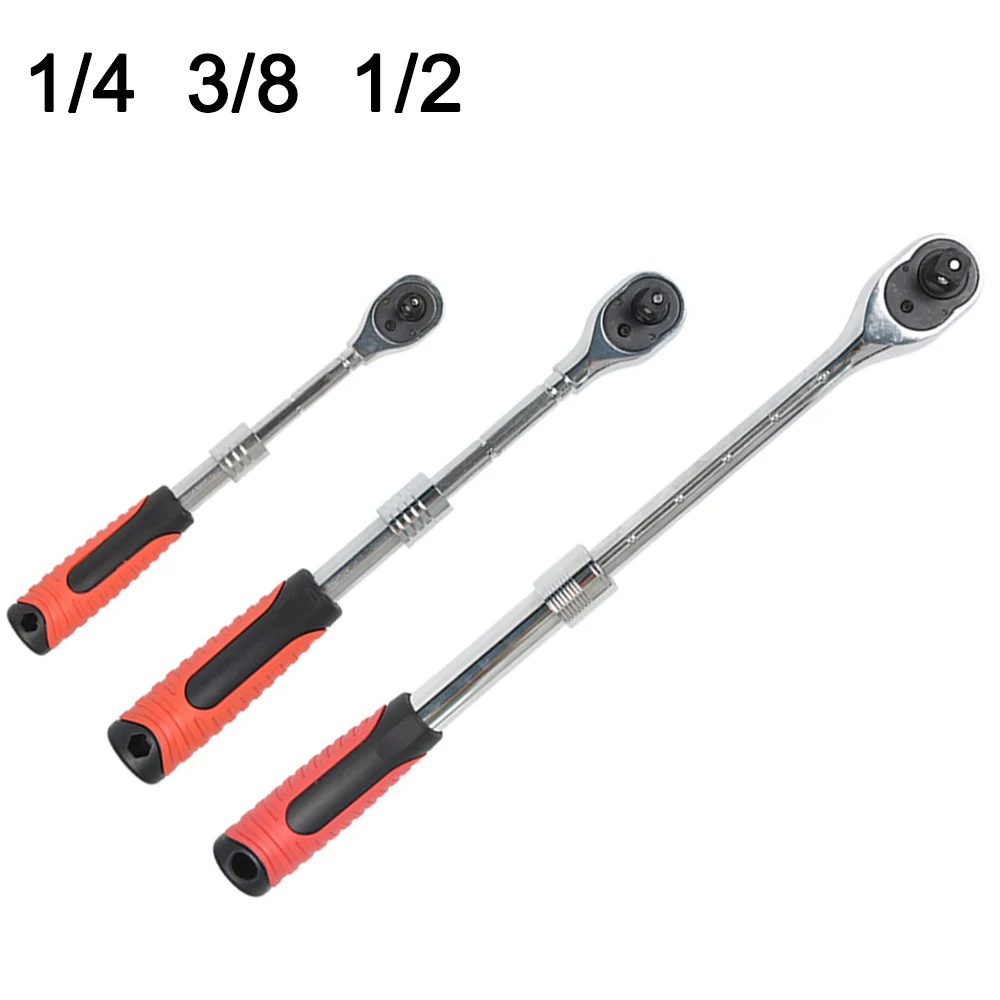 Ratchet Wrenches 1/4 3/8 1/2 72 Teeth Telescopic Ratchet Wrench Big Fly Small Fly Hexagon Wrench Quick Car Repair Tools