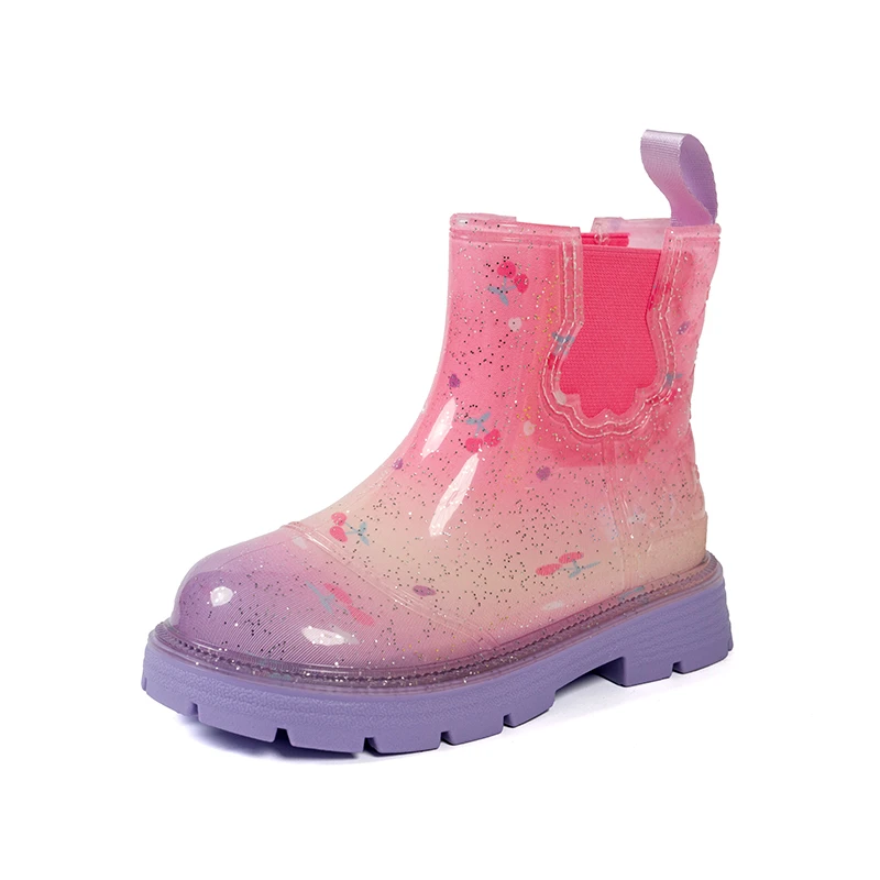 Kinder-Regenstiefel in Unifarben, wasserdicht, rutschfest, mit dicker Gummisohle, für Jungen und Mädchen, ideal für den Regen, den Alltag und den Einsatz im Freien. – Detail 8