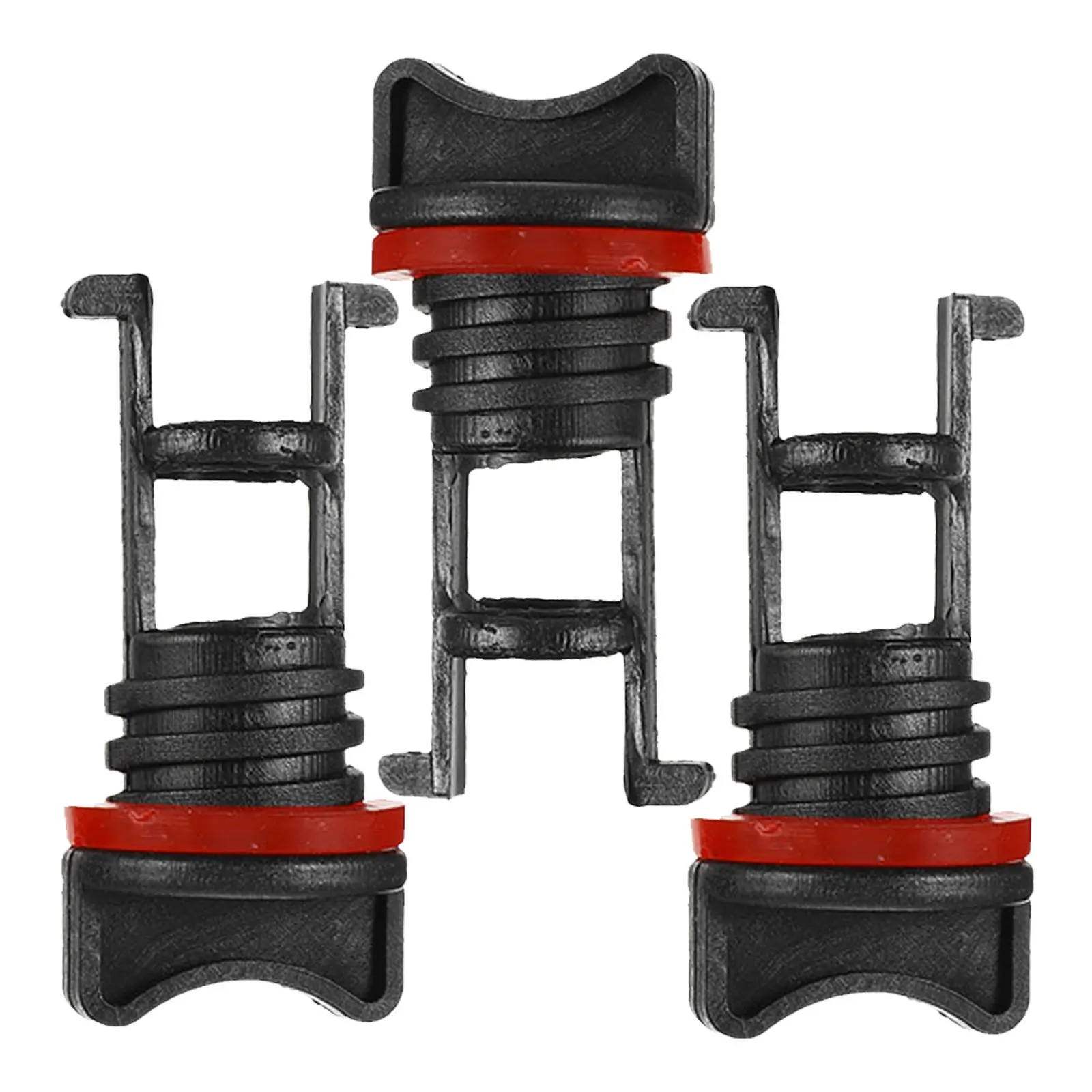 3Pcs Kayak Boat Drain Plugs Nylon Scupper Plug Thread Bung for Canoe Hull Drain Holes Stopper Rubber Gasket Kit