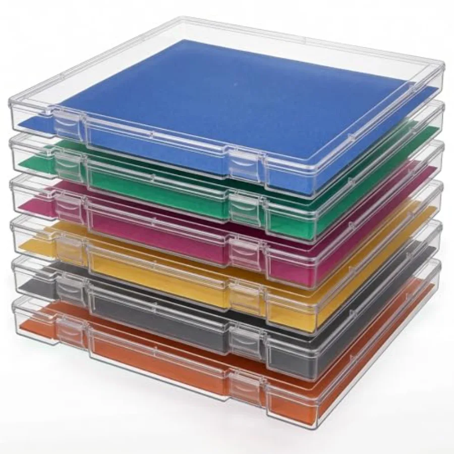 Stackable Scrapbook Paper Storage Containers 6 Pack