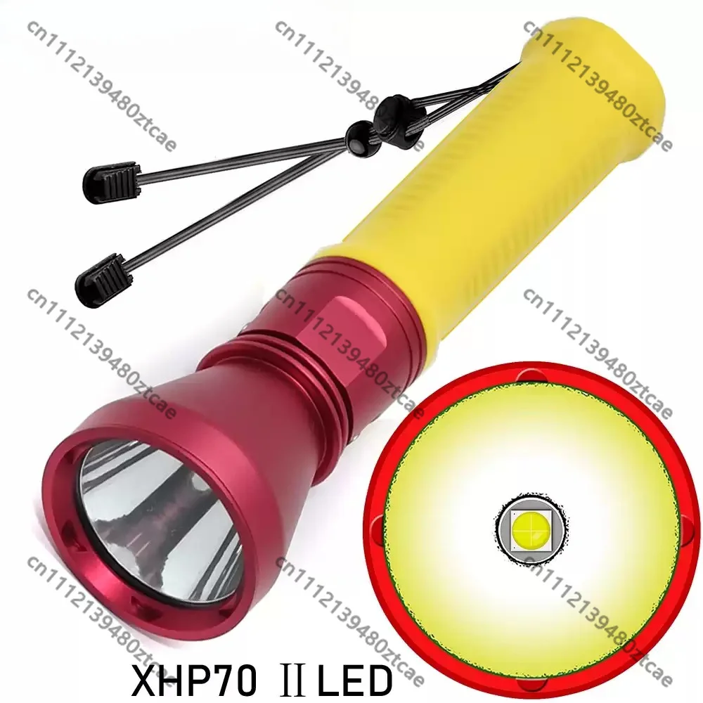Super Bright Diving Flashlight 26650 Battery LED Aluminum Plastic Wear Resistant Outdoor Handheld Torch