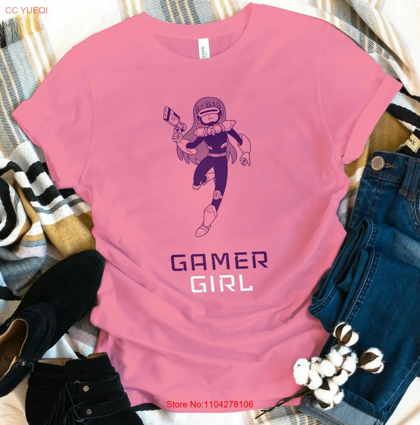 Gamer Girl T Shirt s For Her Gamers Video Game Women Retro long or short sleeves