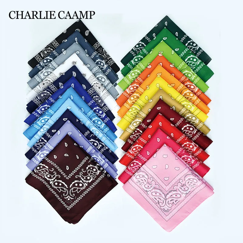 Paisley Cashew Flower Bandana Polyester Square Scarf Hip Hop Outdoor Riding UV Protection Mask Man Woman Hijab Scarves Wholesale