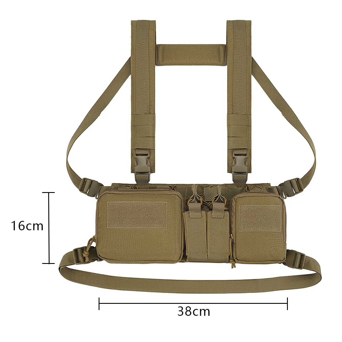 

Tactical Chest Vest Rig Bag Hunting Vest Multifunctional Camouflage Strap with Multi-Pocket Outdoor Camping CS Pack High Quality