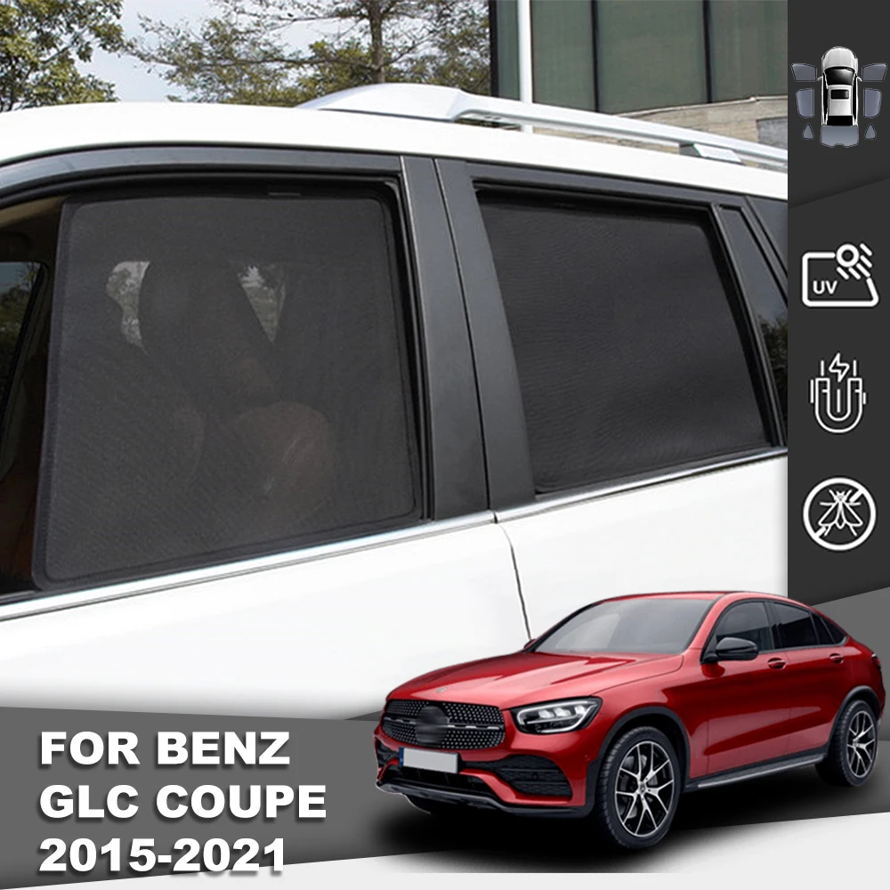 For Mercedes Benz GLC Coupe 2015-2022 200 220 300 Car Sunshade Front Windshield Curtain Rear Side Baby Window Sun Shade Visor 