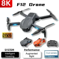 New F12 Rc Drone With 8K HD Camera Professional GPS 5G Camera Dron Optical Flow Localization 360° Obstacle Avoidances Quadcopter