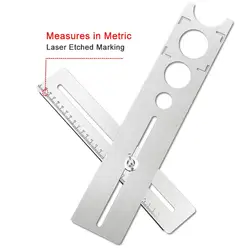 Rectangle Angle Ruler Movable Template Angle Measuring Model Tool Instrument Brick Tile Wood Corner Foldable Protractor