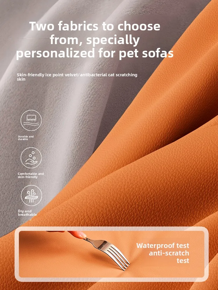 أريكة سرير خشبية فاخرة للحيوانات الأليفة مع وسادة قابلة للغسل للمنازل الحديثة #5