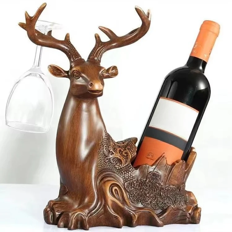 

American resin animal wine rack decorative wine cabinet decorative practical wine rack living room table gifts