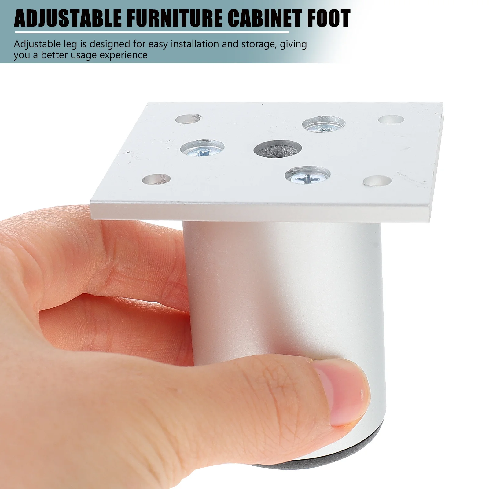 

2pcs Furniture Legs Aluminium Alloy Adjustable Nonslip Leg Replacement For Dining Coffee Table Sturdy Durable Household Table