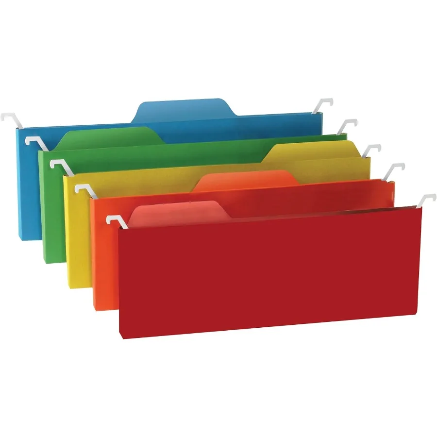 مجلدات ملفات معلقة صغيرة الحجم لتخزين خزانة الملفات - عبوة من 6 مجلدات ملفات متعددة الاستخدامات مثالية لتنظيم المستندات