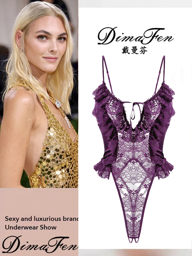 

Dainmanfen Lace Bodysuit Women's Underwear Set High Waist ort Pants Linen Fabric Commute Sle Spring Collection 2026