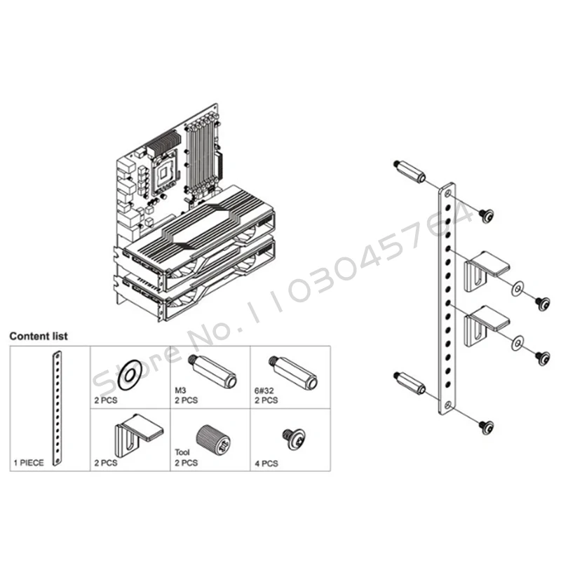 LIAN LI GB-001X GPU Anti-SAG Bracket, Graphics Card Hidden Support VGA Holder For ATX & E-ATX Sized Motherboards PC MOD