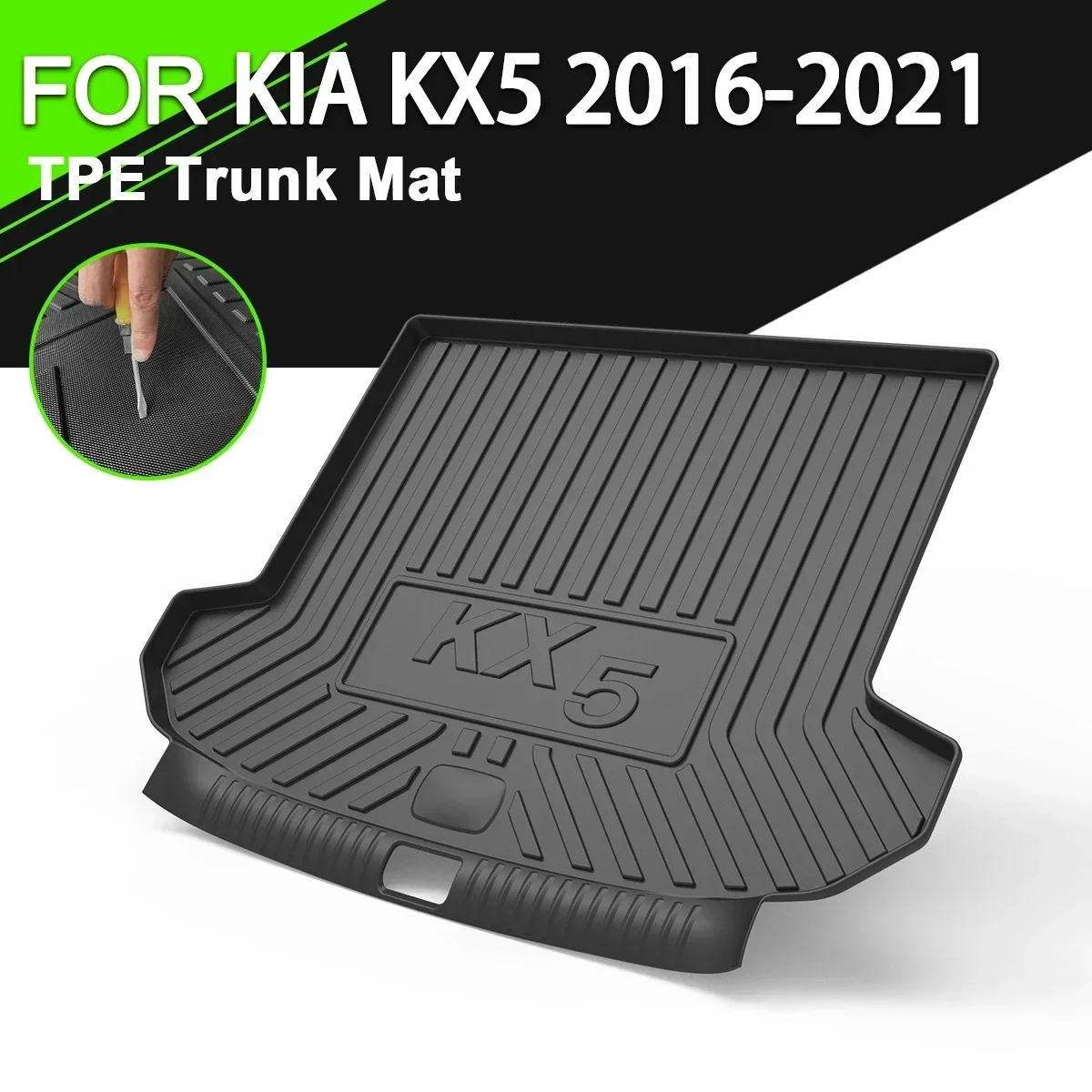 

Car Rear Trunk Cover Mat For KIA KX5 2016-2021 TPE Waterproof Non-Slip Rubber Cargo Liner Accessories