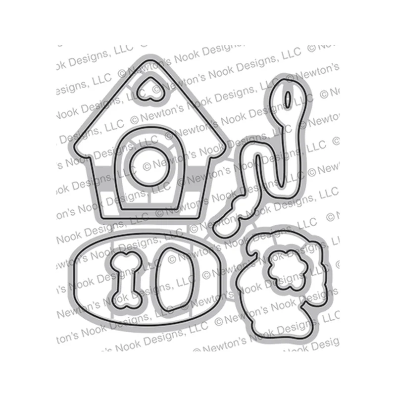 2022 New Arrivals Clear Stamps and Cutting Dies for Scrapbooking Paper Making Dog House Enjoy Embossing Frames Card Crafts