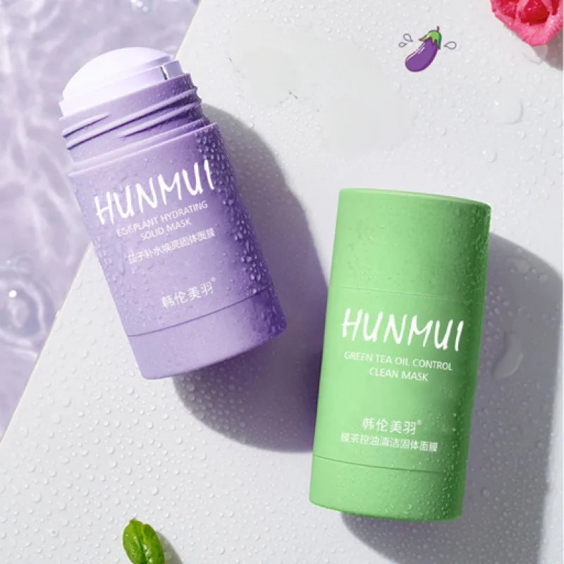 قناع طين الشاي الأخضر للرؤوس السوداء وحب الشباب ، وتقشير الوجه ، وتقليص المسام ، وغرامة صلبة