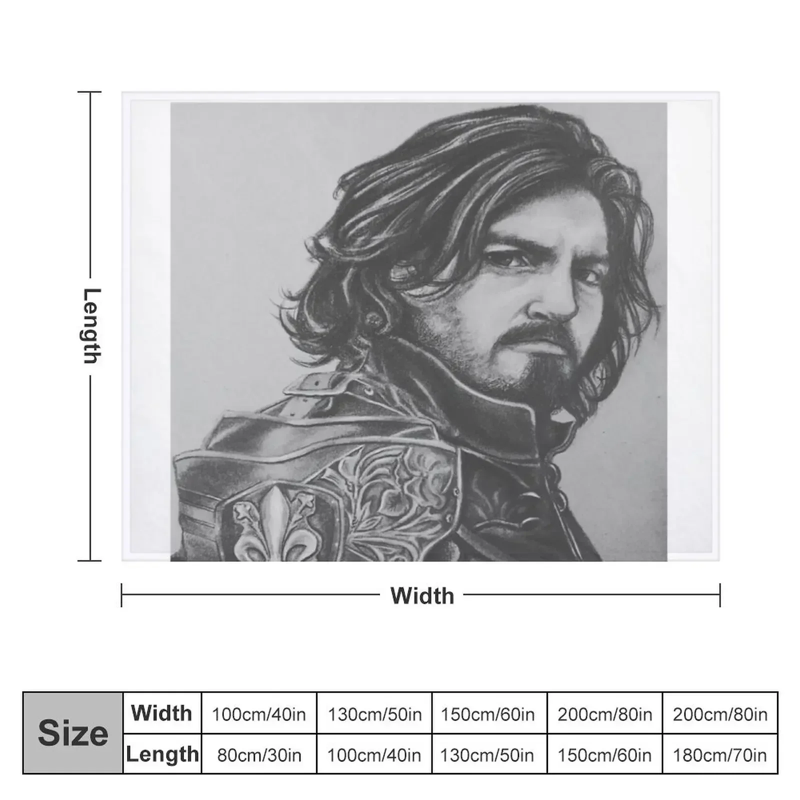 Captain Athos Throw Blanket Thins Flannel Fabric Decoratives Blankets