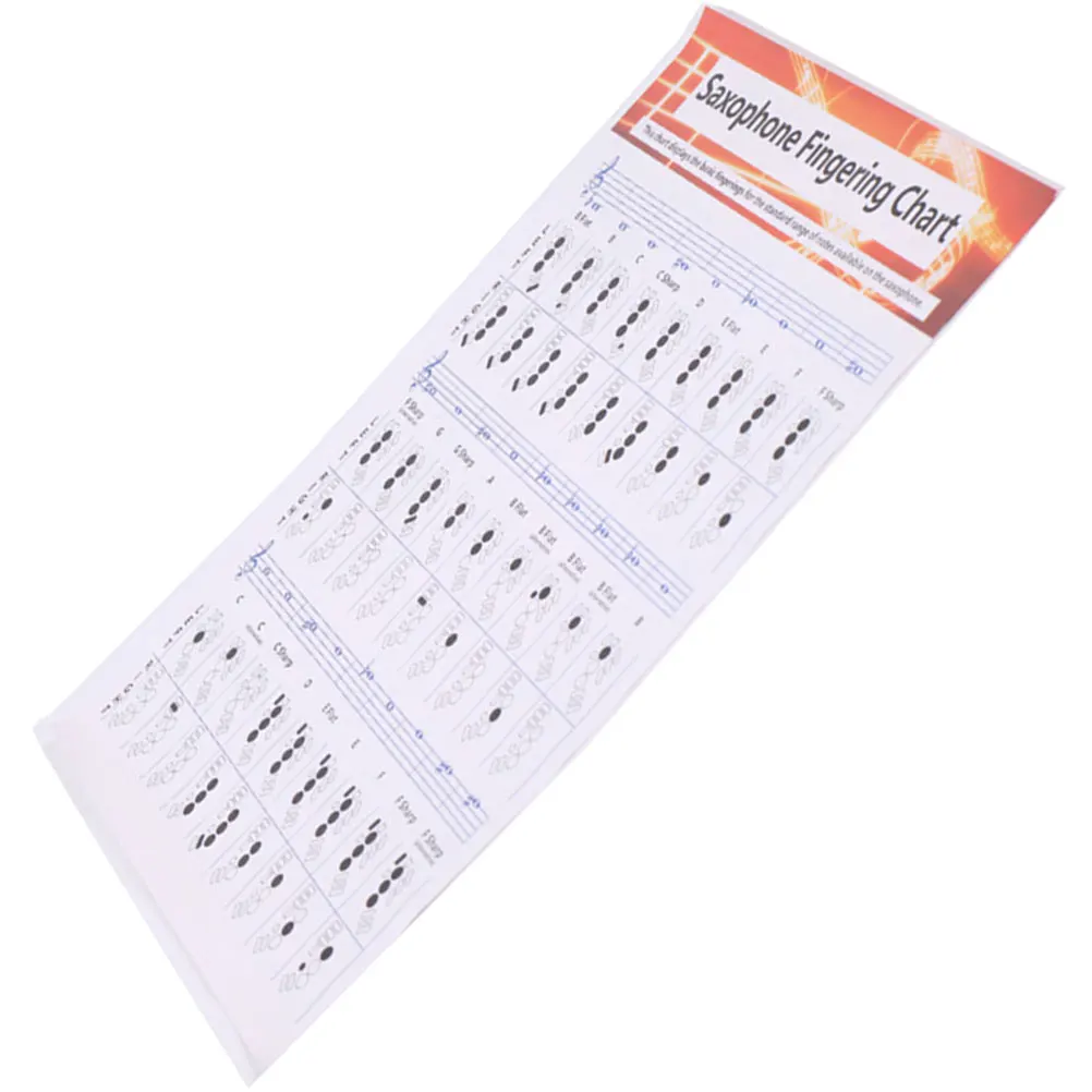 

Saxophone Chord Chart Coated Paper Music Poster Alto Scales Fingerboard Beginner Chords Learning Guide Musical Accessories