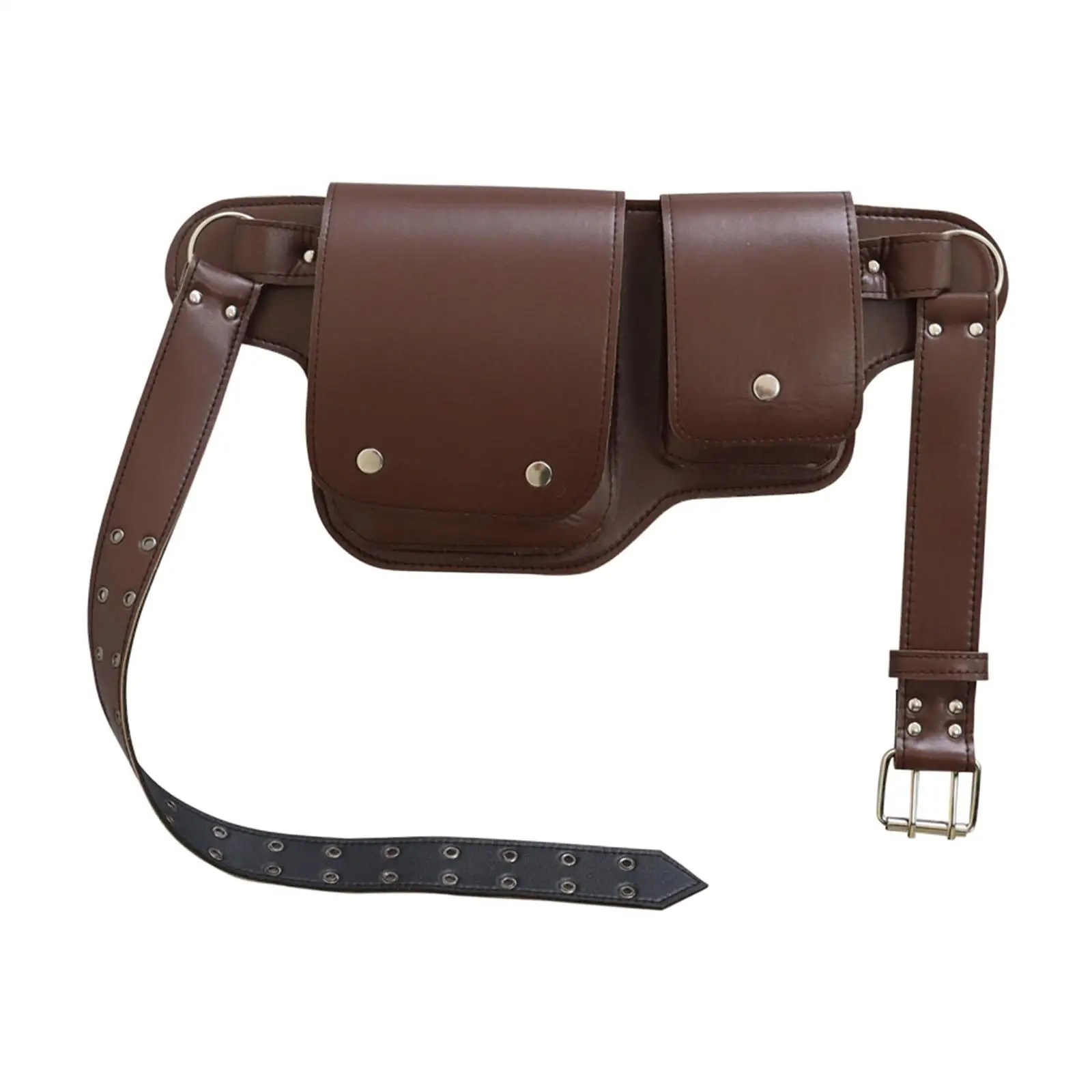 Marsupio multifunzione con bottone a pressione, design retrò, borsa per gamba con coscia