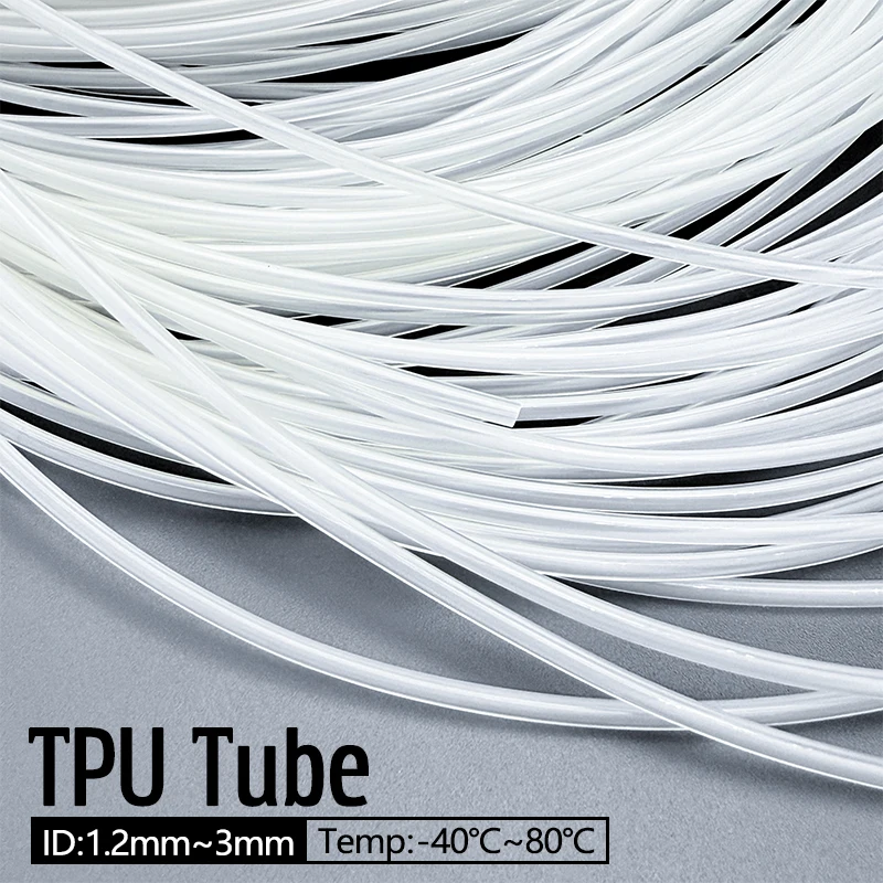 1/2/3/5M Motorcycle Capillary Fuel Hose Oil Resistant Anti-Leak Clear TPU Flexible Pipe 1.2X2 1.5X2.5 Petrol Delivery Tube