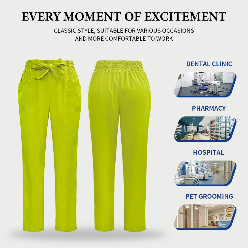 Niaahinn Medical Doctor Costume Women Nurse Surgical Uniforms Scrub Set Beauty Salon Work Clothes Scrubs Tops Pants Nursing Suit