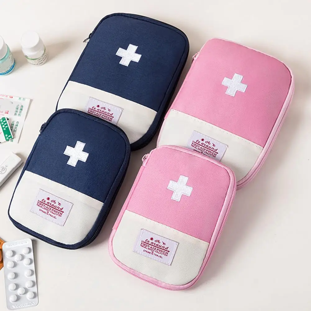 Portable First Aid Medical Kit Travel Outdoor Camping Emergency Medicine Storage Bag Travel Mini EDC Pouch Organizer Pill Case