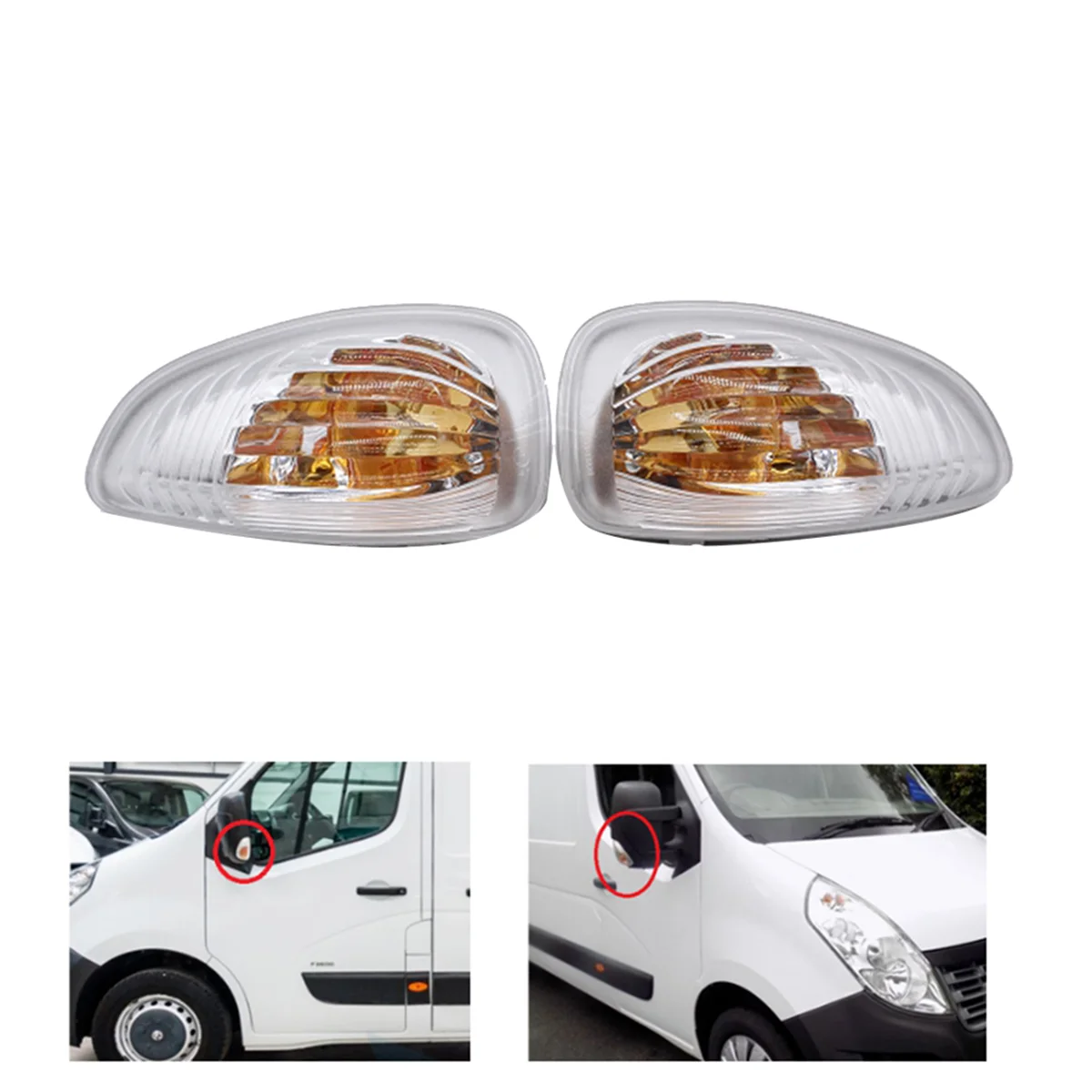 Car Reverse Mirror LED Turn Signal Light for NISSAN NV 400 RENAULT MASTER MK3 VAUXHALL MOVANO MK2 Indicator Light