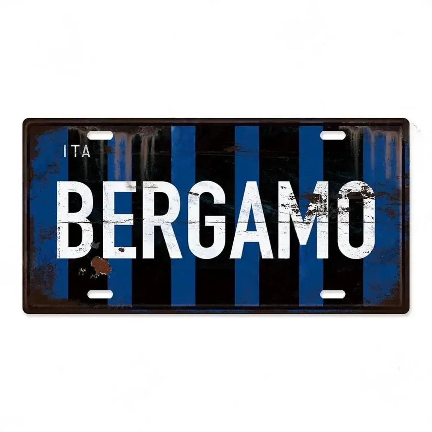 Milan Rome License Plate Metal Tin Signs for Wall Art Decoration Vintage Tags Metal Automotive Sign For Cafe Bar Club Garage Pub