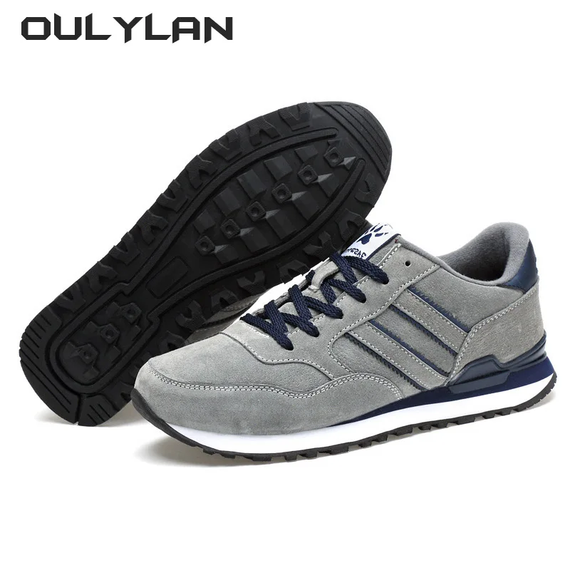 Oulylan 2024 New Fashion High Quality Men\'s Sneakers Leather Casual Shoes Autumn Breathable Men Shoes Tenis Male Flat Shoe