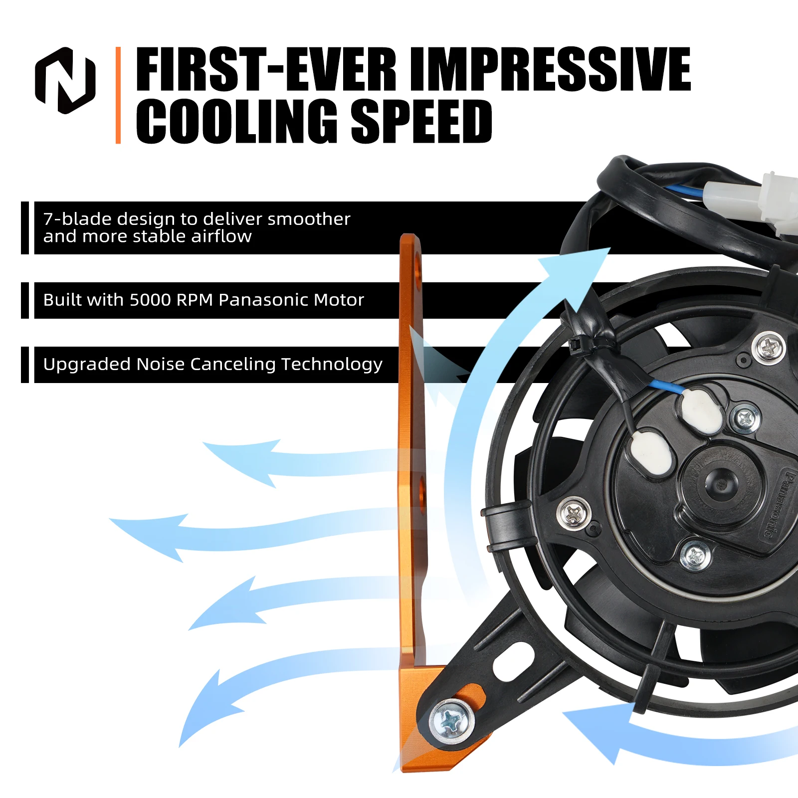 (EU-Lager) Für KTM EXC 300 2017-2023 Elektrischer Kühlerlüfter-Set für KTM EXCF 350 XCF XCW TPi Husqvarna TE300 GasGas EC300 – Detail 6
