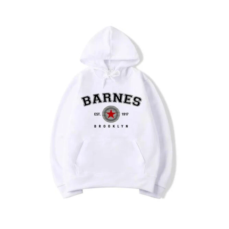 Vintage Barnes 1917 Hoodie Bucky Barnes Winter Soldier Hoodies Women Hooded Sweatshirt Tv Show Inspired Pullovers Superhero Tops