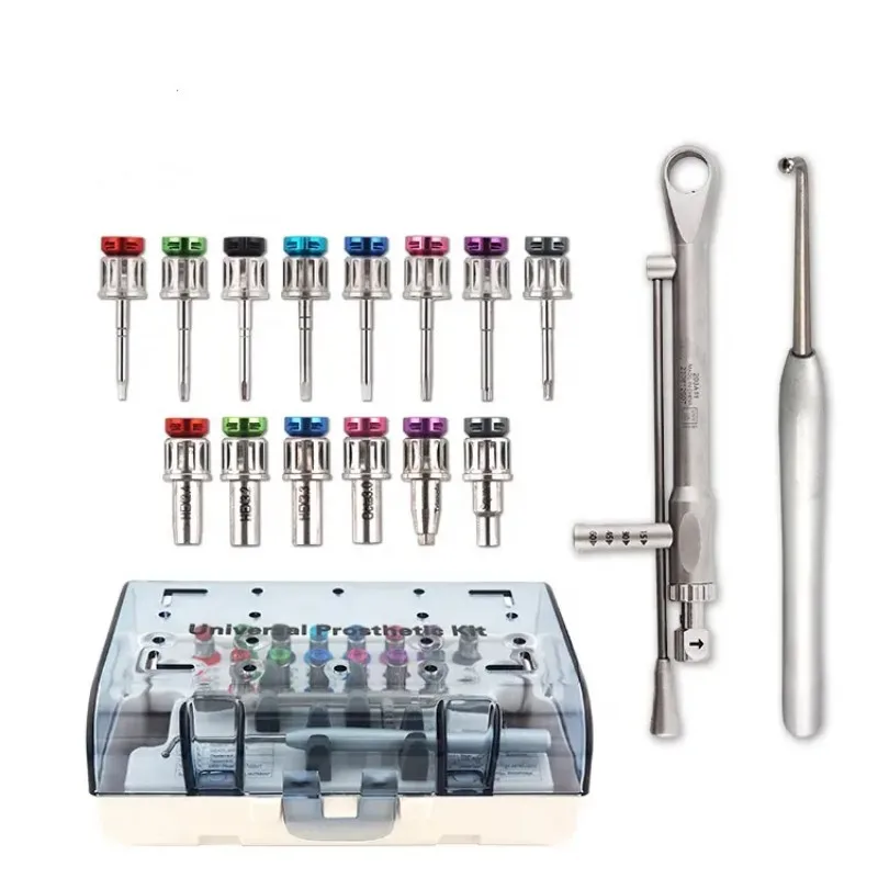 

Dental Implant Screwdriver Repair Tools 14Pcs Drivers & Torque Wrench Universal Restoration Kit