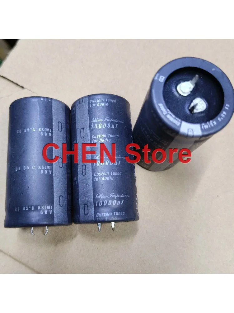 2PCS/lot original NICHICON KS 10000UF 69V 30X60MM 85C 69V10000UF AUDIO electrolytic capacitor free shipping
