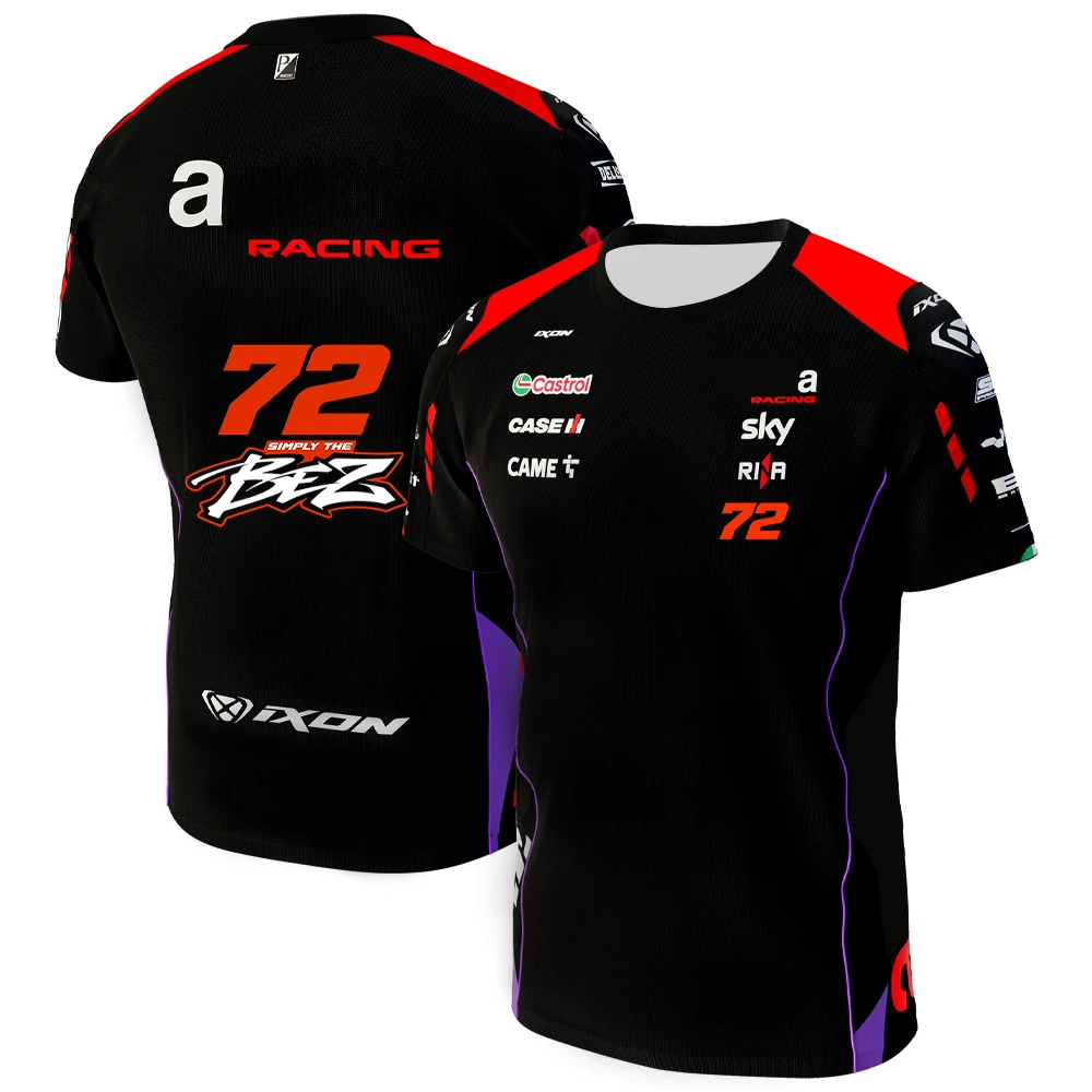 Men's Martin 89 Racing T-shirt Marco Bezzecchi 72 Driver Quick Drying Short Sleeve Tee Moto Sport Casual Plus Size T-shirts 2026