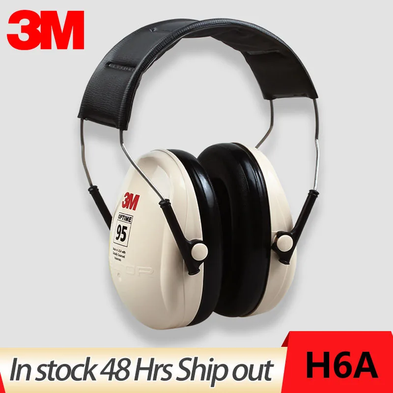 3M H6A Earmuffs Optime Behind-the-Head Earmuffs Hearing Conservation Anti-noise Hearing Protector Noise Cancelling Ear Muffs