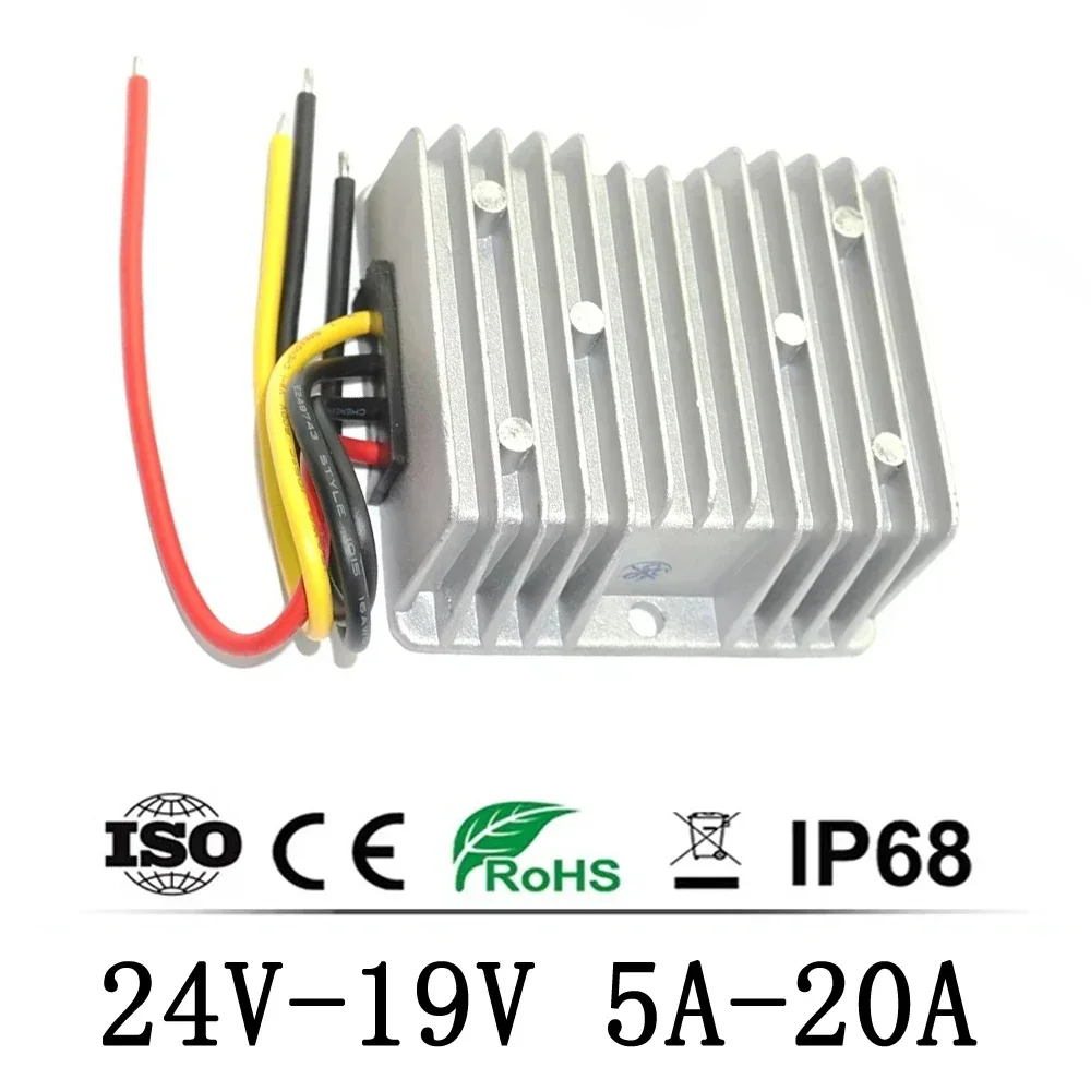 24 Volt to 19 Volt 24V to 19V 5A-20A DC Buck Converter Voltage Regulator Step Down Converter Laptop Power Supply for Car