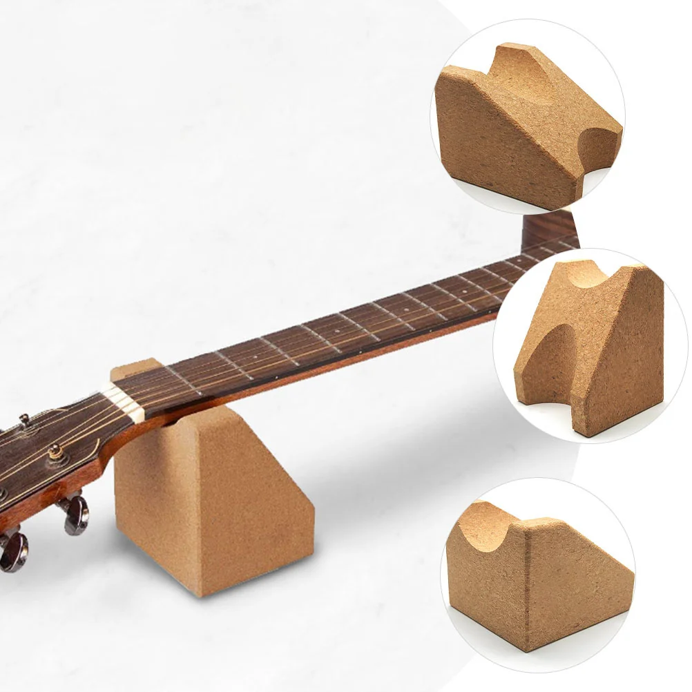 Reposapiés para guitarra, diseño exquisito de corcho, soporte duradero para guitarra, almohada, soporte de reparación para instrumentos de cuerda eléctricos acústicos