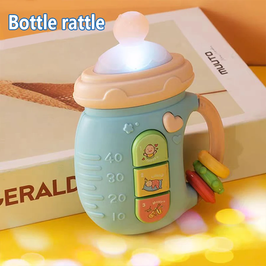 مصاصة الطفل ألعاب خشخيشة تعليمية للتعليم المبكر مع أضواء وموسيقى لتهدئة عواطف الطفل ألعاب خشخيشة لحديثي الولادة