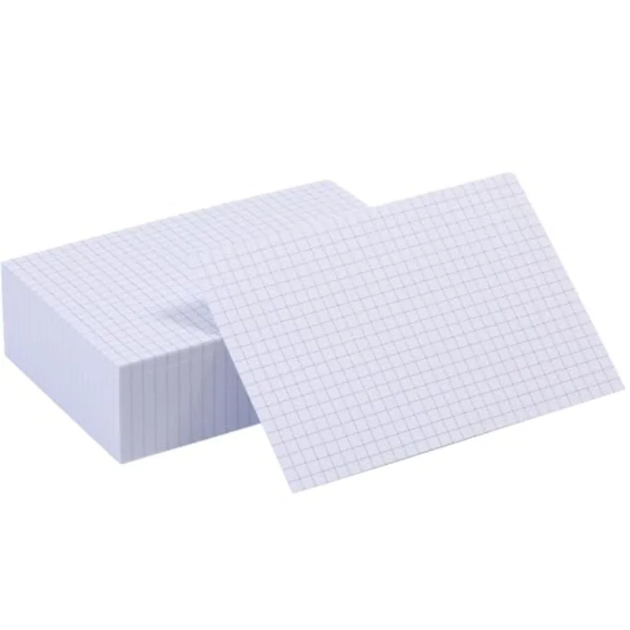 

Extra Heavyweight Grid Index Cards 4x6 Inch 92lb Weight Double Sided Graph Ruled Notecards Thick Flash Cards for Note-Taking St