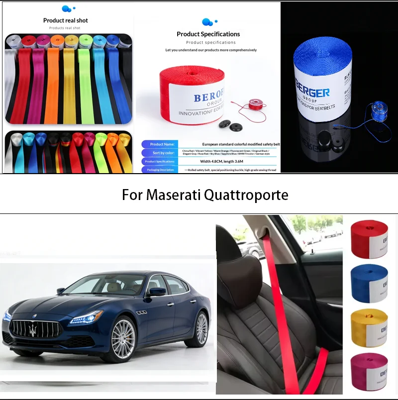 

Ремень безопасности для Maserati Quattroporte, тканевый, с функцией самовытягивания, 48 мм