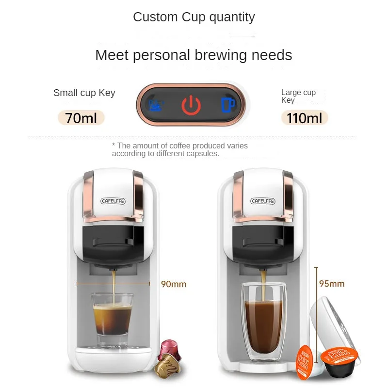 Máquina de café cápsula semiautomática, café quente e frio, desligamento automático, espuma de leite, pequeno agregado familiar, café expresso