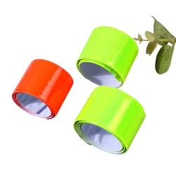 2Pcs Cycling Reflective Tape Strips Warning Wristband Outdoor Running Fishing Safe Bicycle Bind Pants Leg Strap Fluorescent Band